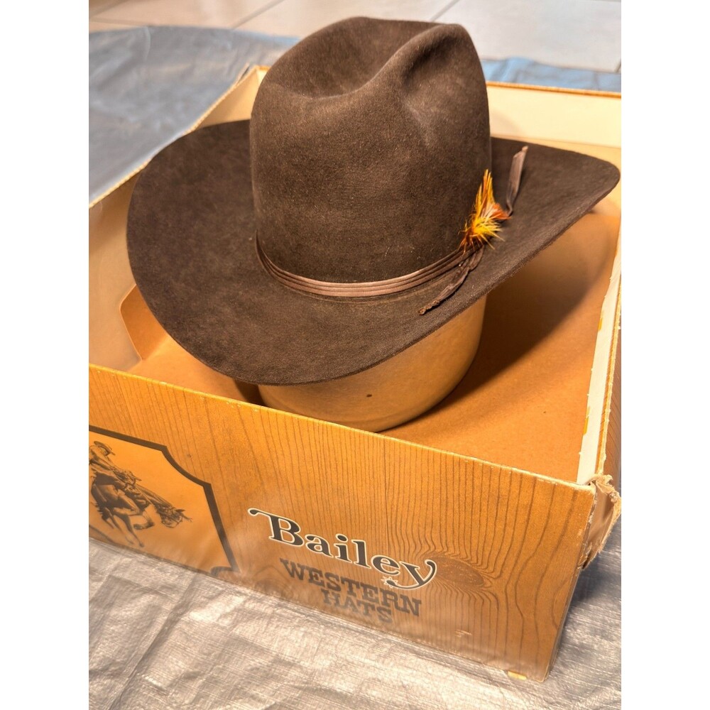 Vintage Cowtown Supreme Fur Felt Western Cowboy Hat Brown Bailey READ